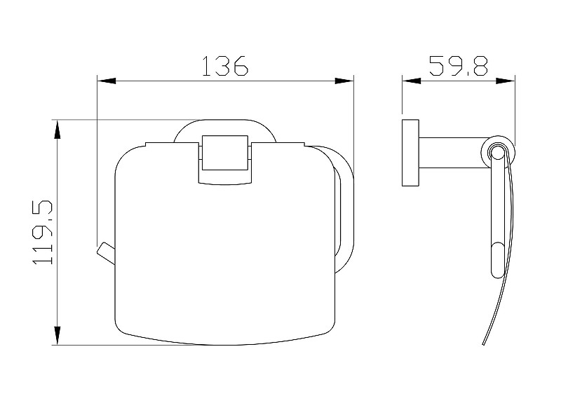 Держатель туалетной бумаги Wonzon & Woghand First WW-8426-LG с крышкой цвет Глянцевое золото