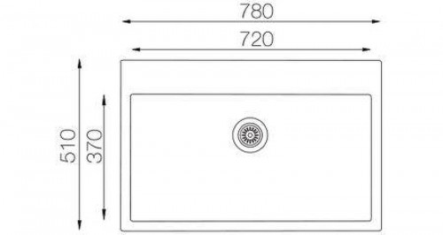 Кухонная мойка TopZero 78 Gretta 780.510-07 цвет Ice