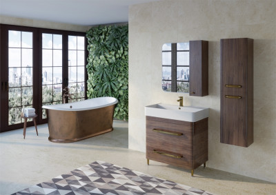 Тумба под раковину Bellezza Олимпия 60 4639309110439 Орех МДФ / ЛДСП