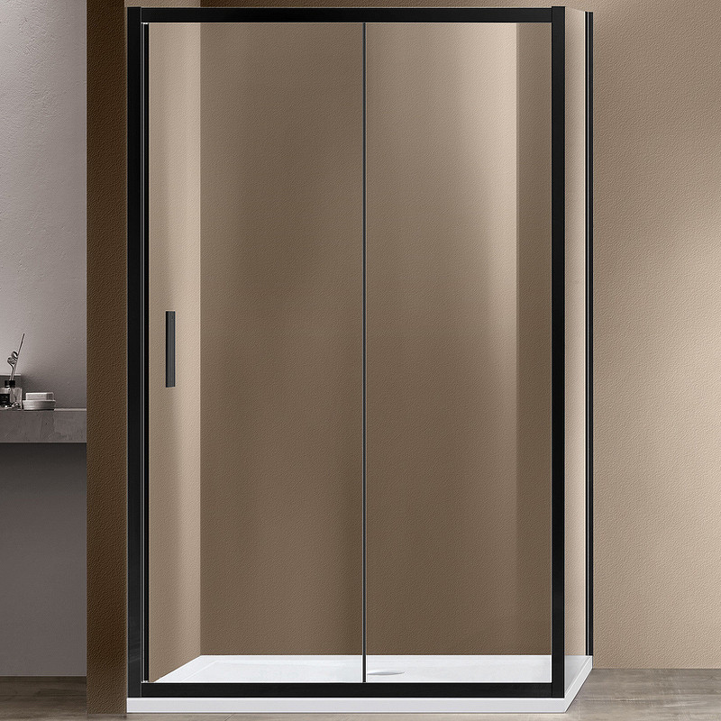 Душевой уголок Vincea Garda 140х90 VSR-1G9014CLB профиль Черный стекло прозрачное