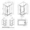 Душевой уголок AM.PM Func 120x80 W84G-403-12080-MТ профиль Хром матовый стекло прозрачное