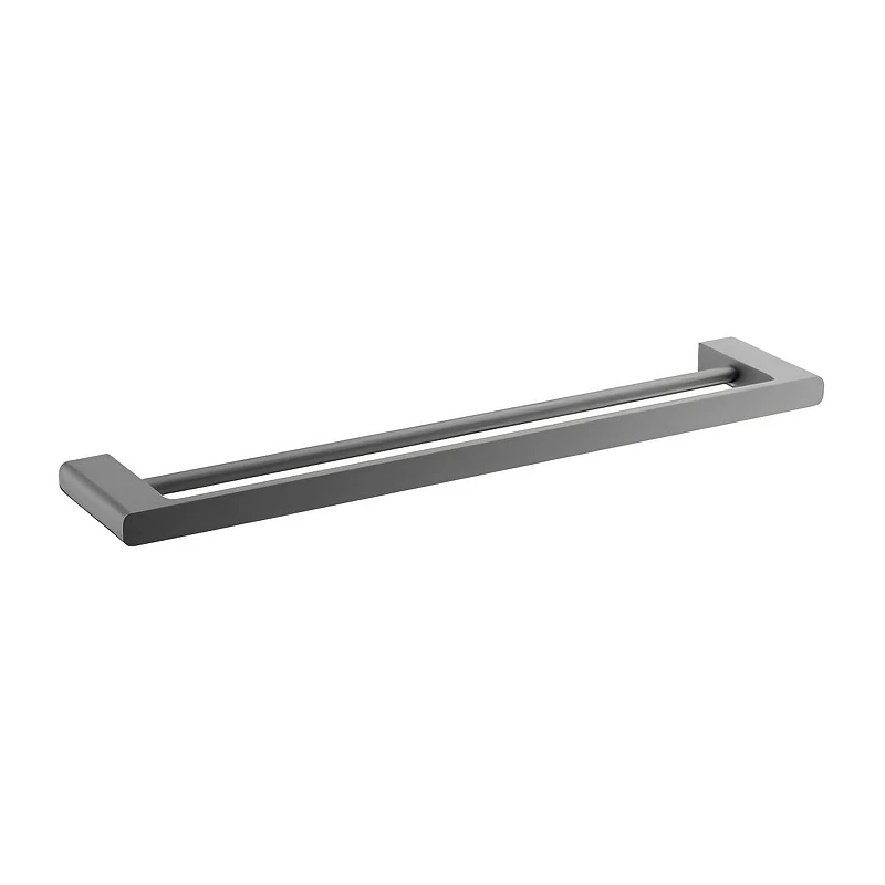 Полотенцедержатель Belz B907 B90709 двойной цвет Оружейная сталь