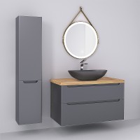 Зеркало Jorno Wood 60 Wood.02.60/ТК с подсветкой с бесконтактным выключателем стекло