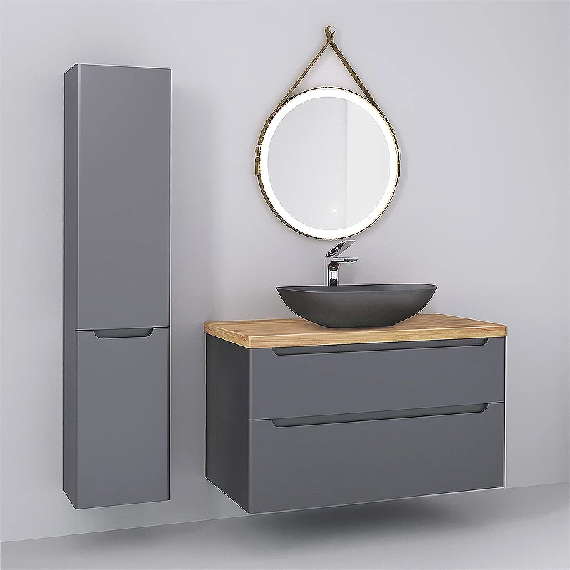 Зеркало Jorno Wood 60 Wood.02.60/ТК с подсветкой с бесконтактным выключателем стекло