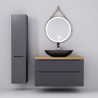 Зеркало Jorno Wood 60 Wood.02.60/ТК с подсветкой с бесконтактным выключателем стекло