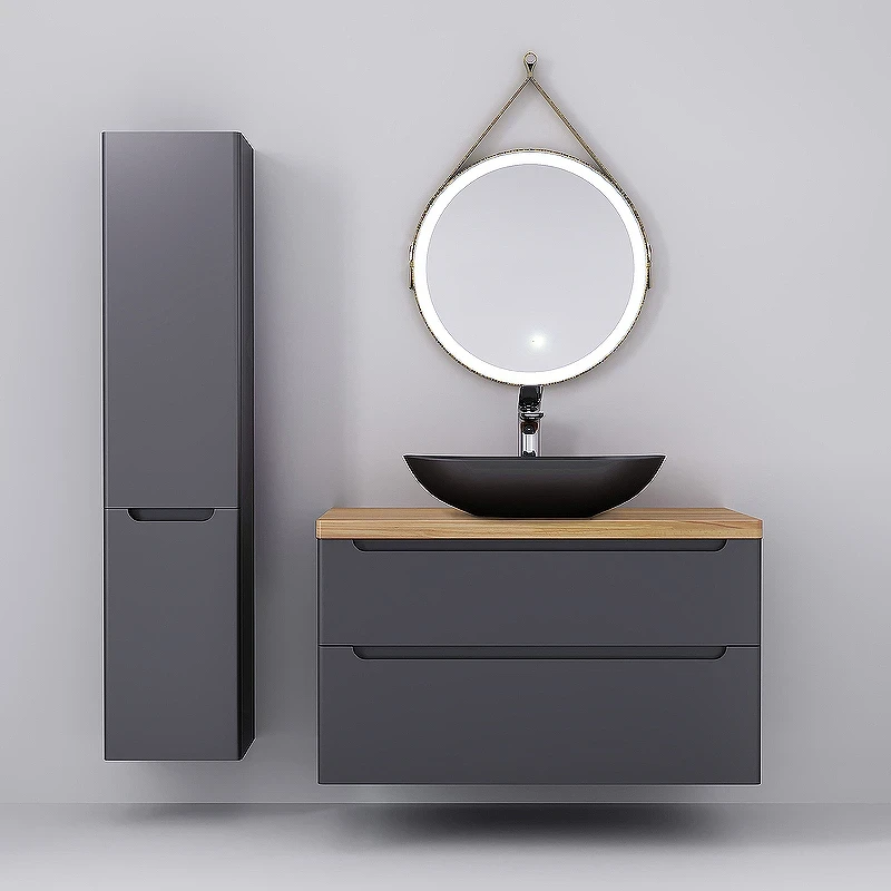 Зеркало Jorno Wood 60 Wood.02.60/ТК с подсветкой с бесконтактным выключателем стекло