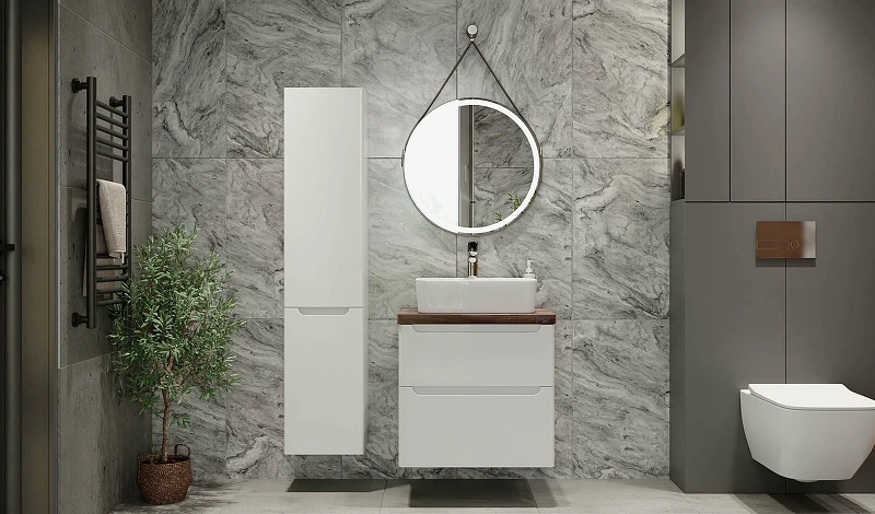 Зеркало Jorno Wood 60 Wood.02.60/ТК с подсветкой с бесконтактным выключателем стекло