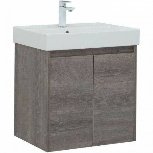 Тумба с раковиной Aquanet Nova Lite 60 302524 подвесная Дуб рошелье МДФ / ЛДСП