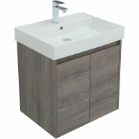 Тумба с раковиной Aquanet Nova Lite 60 302524 подвесная Дуб рошелье МДФ / ЛДСП