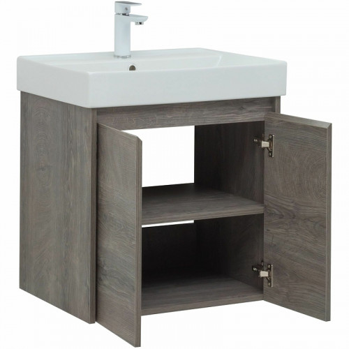 Тумба с раковиной Aquanet Nova Lite 60 302524 подвесная Дуб рошелье МДФ / ЛДСП