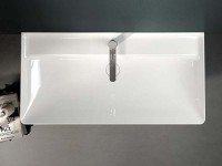 Раковина Hatria Canalgrande 100 Y1EL Белая фаянс подвесная, полувстраиваемая