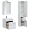 Зеркальный шкаф Aquanet Августа 58 210008 Белый МДФ / ЛДСП, стекло