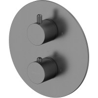 Смеситель для ванны Whitecross Y gunmetal YSET10GM с термостатом Оружейная сталь латунь встраиваемый