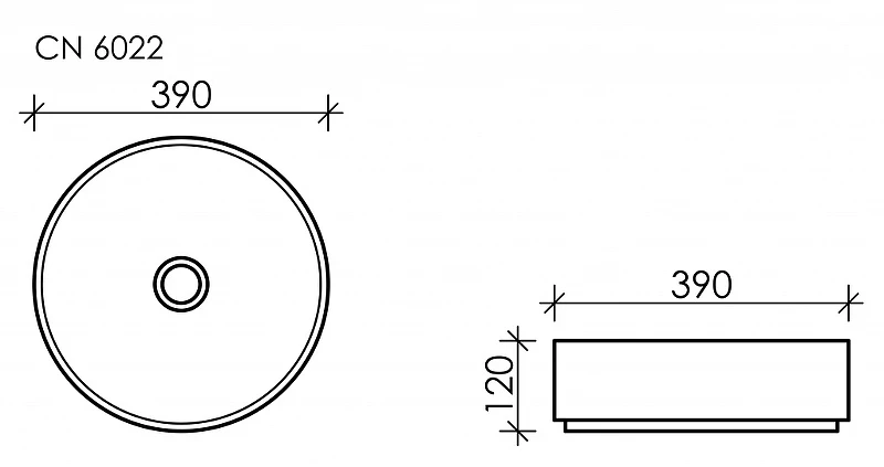 Раковина-чаша Ceramicanova Element 39 CN6022 Белая фарфор накладная