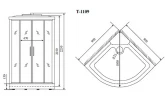 Душевая кабина Timo Standart 90x90 T-1109 с гидромассажем