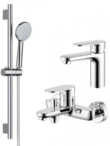 Комплект смесителей Aquatek Ника AQ1830CR цвет Хром