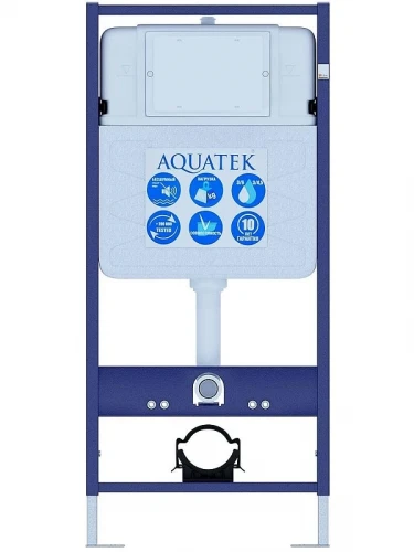Комплект унитаза с инсталляцией Aquatek Set Aquatek Медея T 2в1 цвет Белый с сиденьем Микролифт