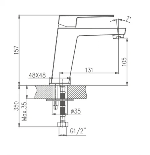 Смеситель для раковины Haiba HB10191 Хром