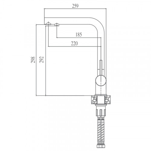 Смеситель для кухни Haiba HB70304-1 Нержавеющая сталь нержавеющая сталь