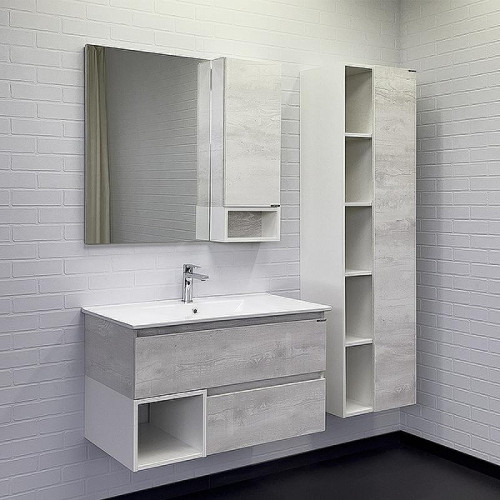 Тумба с раковиной Comforty Турин 90М 00-00014644 подвесная Дуб белый