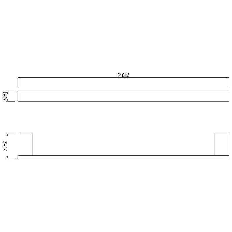 Полотенцедержатель Lemark Smooth Line 9782023 Черный матовый