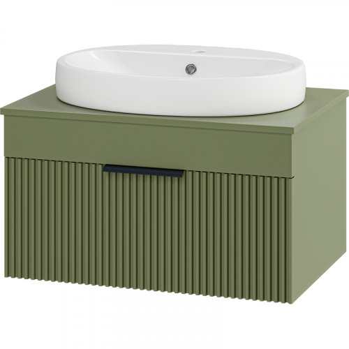 Тумба с раковиной Brevita Enfida 70 УТ000022704 подвесная Зеленая матовая МДФ / ЛДСП