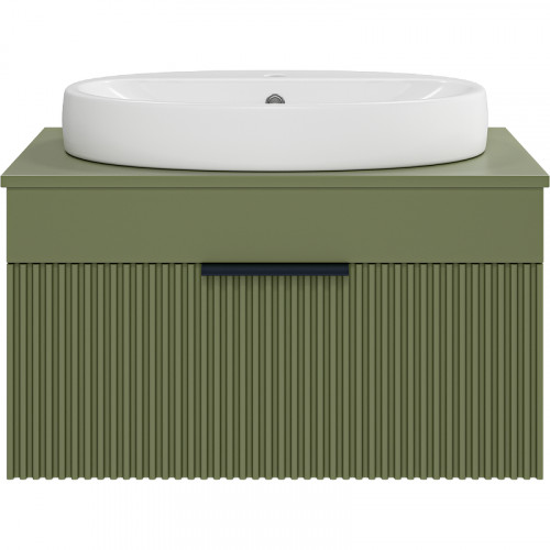 Тумба с раковиной Brevita Enfida 70 УТ000022704 подвесная Зеленая матовая МДФ / ЛДСП