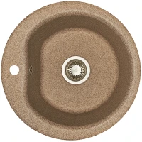 Кухонная мойка Aquaton Мида 51 1A712732MD270 Терракотовая искусственный камень (литьевой мрамор) встраиваемый