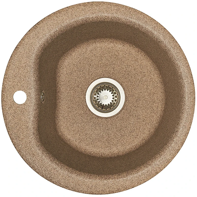 Кухонная мойка Aquaton Мида 51 1A712732MD270 Терракотовая искусственный камень (литьевой мрамор) встраиваемый