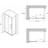 Душевой уголок Abber Schwarzer Diamant 170x60 AG30170H-S60 профиль Хром стекло прозрачное