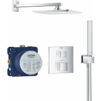 Душевая система Grohe Grohtherm Cube 34741000 с термостатом Хром встраиваемый