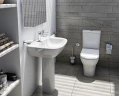 Унитаз компакт Vitra Zentrum Rim-Ex 9824B003-7207 с бачком и сиденьем Микролифт фарфор напольный