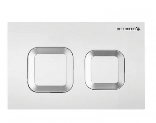 Инсталляция Bettoserb Sava Fix Slim SET40006488G для унитаза с клавишей смыва цвет Белый глянцевый Хром глянцевый