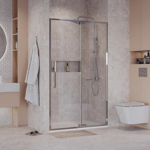 Душевая дверь Niagara Nova 110 NG-66-11A профиль Хром стекло прозрачное