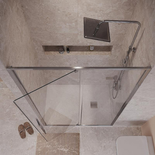 Душевая дверь Niagara Nova 110 NG-66-11A профиль Хром стекло прозрачное