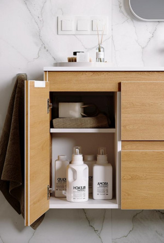 Тумба под раковину Aqwella Accent 90 R ACC0109RW подвесная Белая МДФ / ЛДСП