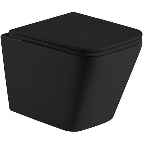 Унитаз WeltWasser Gelbach 043 MT-BL 10000011966 подвесной Черный матовый с сиденьем Микролифт фаянс подвесной