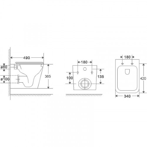 Унитаз WeltWasser Gelbach 043 MT-BL 10000011966 подвесной Черный матовый с сиденьем Микролифт фаянс подвесной