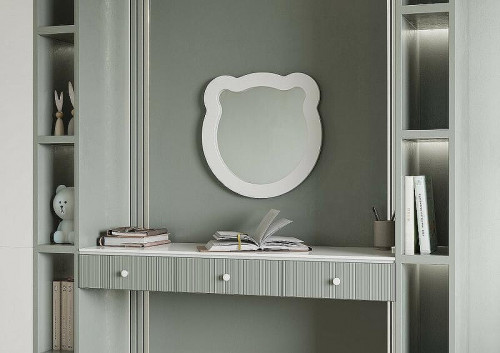 Зеркало Aquaton Каспер Мишка 50 1A283502CRE20 Белое матовое