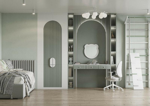 Зеркало Aquaton Каспер Мишка 50 1A283502CRE20 Белое матовое