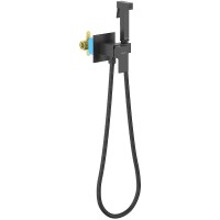Гигиенический душ со смесителем Aquatek Либра AQ1022MB Черный матовый латунь встраиваемый