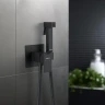 Гигиенический душ со смесителем Aquatek Либра AQ1022MB Черный матовый латунь встраиваемый