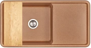 Кухонная мойка Aquaton Беллис 97 1A725132BS270 Терракот искусственный камень (литьевой мрамор) встраиваемый