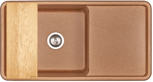 Кухонная мойка Aquaton Беллис 97 1A725132BS270 Терракот искусственный камень (литьевой мрамор) встраиваемый