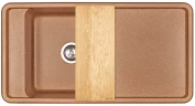 Кухонная мойка Aquaton Беллис 97 1A725132BS270 Терракот искусственный камень (литьевой мрамор) встраиваемый