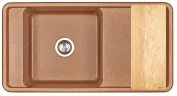 Кухонная мойка Aquaton Беллис 97 1A725132BS270 Терракот искусственный камень (литьевой мрамор) встраиваемый