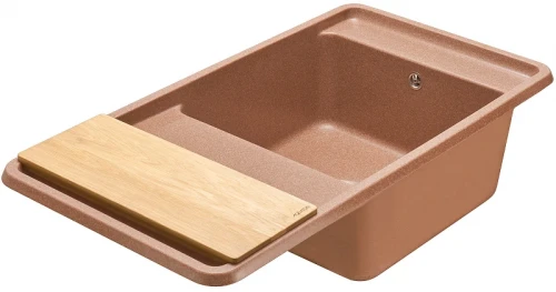 Кухонная мойка Aquaton Беллис 97 1A725132BS270 Терракот искусственный камень (литьевой мрамор) встраиваемый