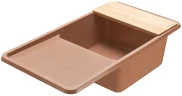 Кухонная мойка Aquaton Беллис 97 1A725132BS270 Терракот искусственный камень (литьевой мрамор) встраиваемый