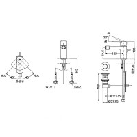 Смеситель для биде Toto Jewelhex TRG02301R Хром