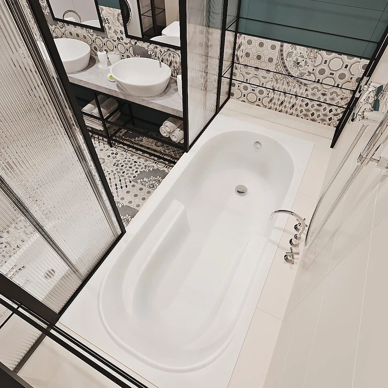 Акриловая ванна Lavinia Boho Bristol 150х75 S2-35020050 цвет Белый глянцевый с каркасом и панелью